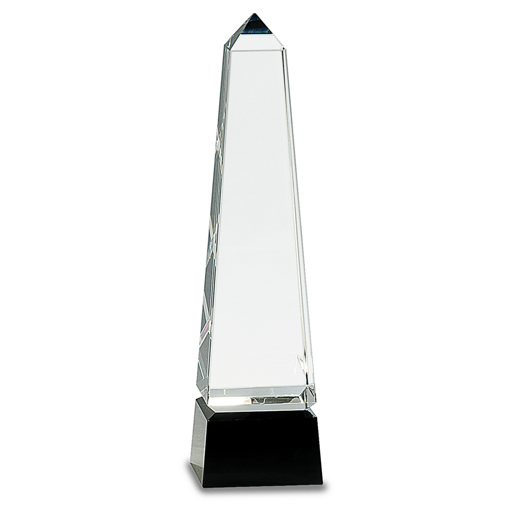 Obelisk Crystal on Black Pedestal Base - JDS