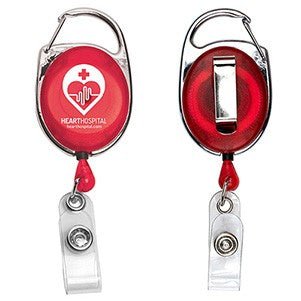 "Oberlin" Retractable Carabiner Style Badge Reel & Badge Holder - STS Brand