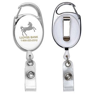 "Oberlin" Retractable Carabiner Style Badge Reel & Badge Holder - STS Brand