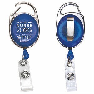 "Oberlin" Retractable Carabiner Style Badge Reel & Badge Holder - STS Brand
