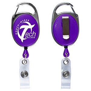 "Oberlin" Retractable Carabiner Style Badge Reel & Badge Holder - STS Brand