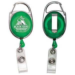 "Oberlin" Retractable Carabiner Style Badge Reel & Badge Holder - STS Brand