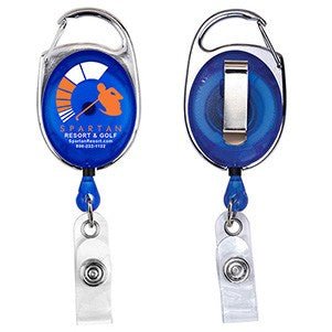 "Oberlin" Retractable Carabiner Style Badge Reel & Badge Holder - STS Brand