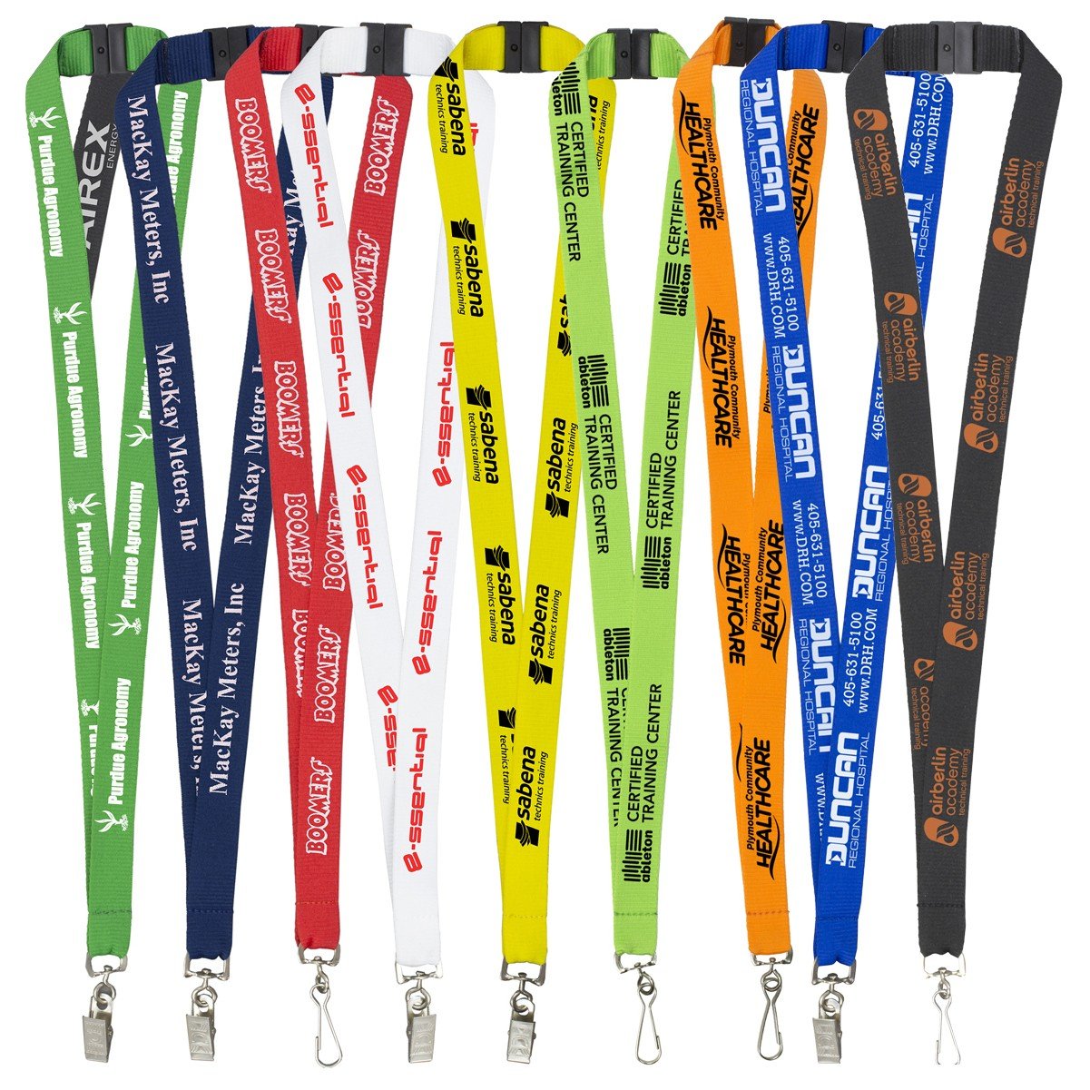 "PALMER" 3/4" Silkscreen Lanyard with FREE Breakaway Safety Release - Austin Print Co
