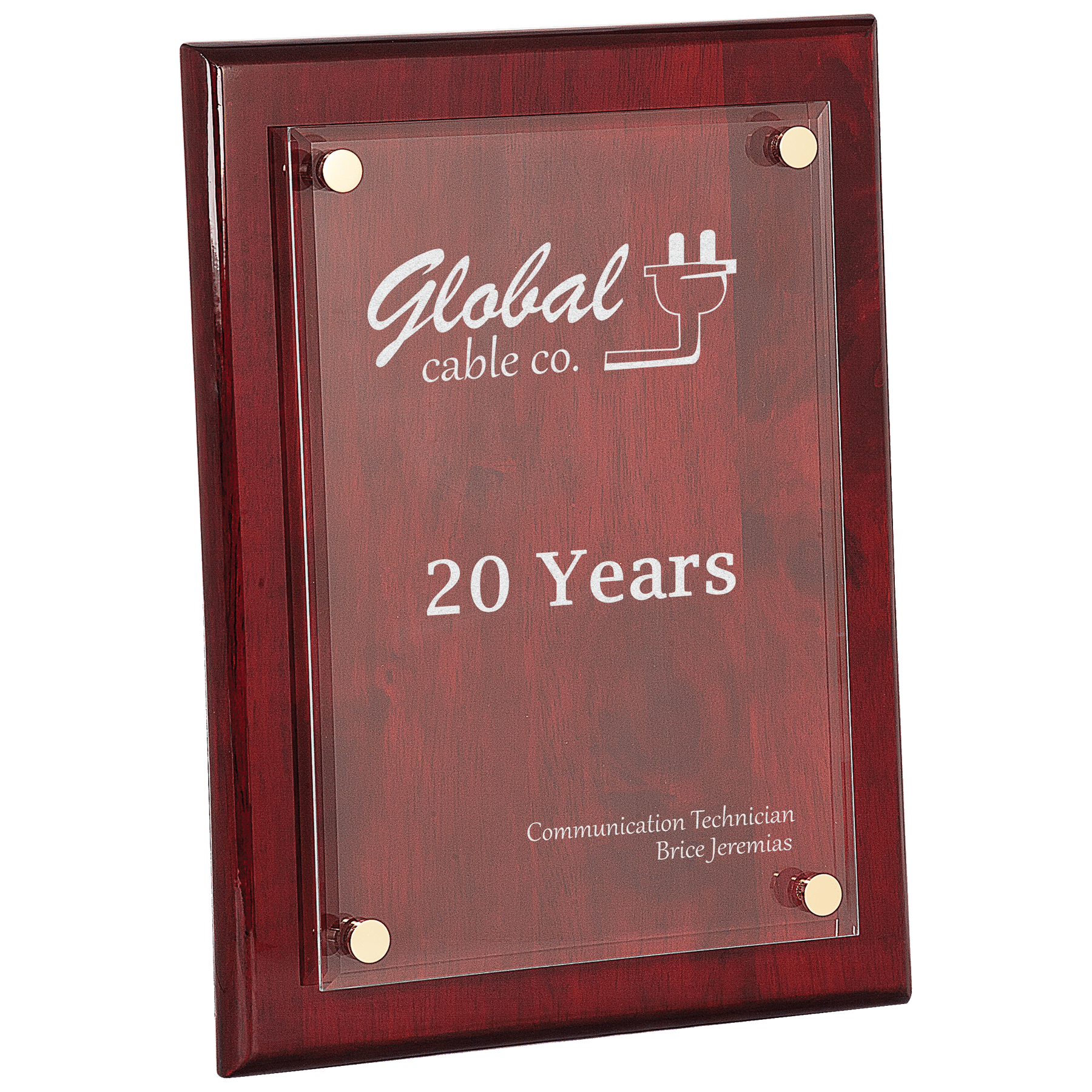 Piano Finish Floating Acrylic Plaque - JDS