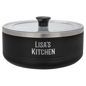 Polar Camel Black 3 Quart Serving Bowl with Lid - LSB301 - Austin Print Co.