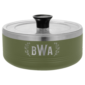 Polar Camel Olive Green 1 1/4 Quart Serving Bowl with Lid - LSB204 - Austin Print Co.