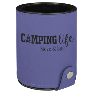 Purple Laserable Leatherette Dice Cup with 5 Dice - GFT1024 - Austin Print Co.