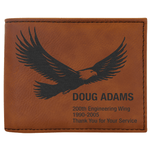 Rawhide Laserable Leatherette Bi - Fold Wallet w/Flip ID Display - GFT1288 - Austin Print Co.