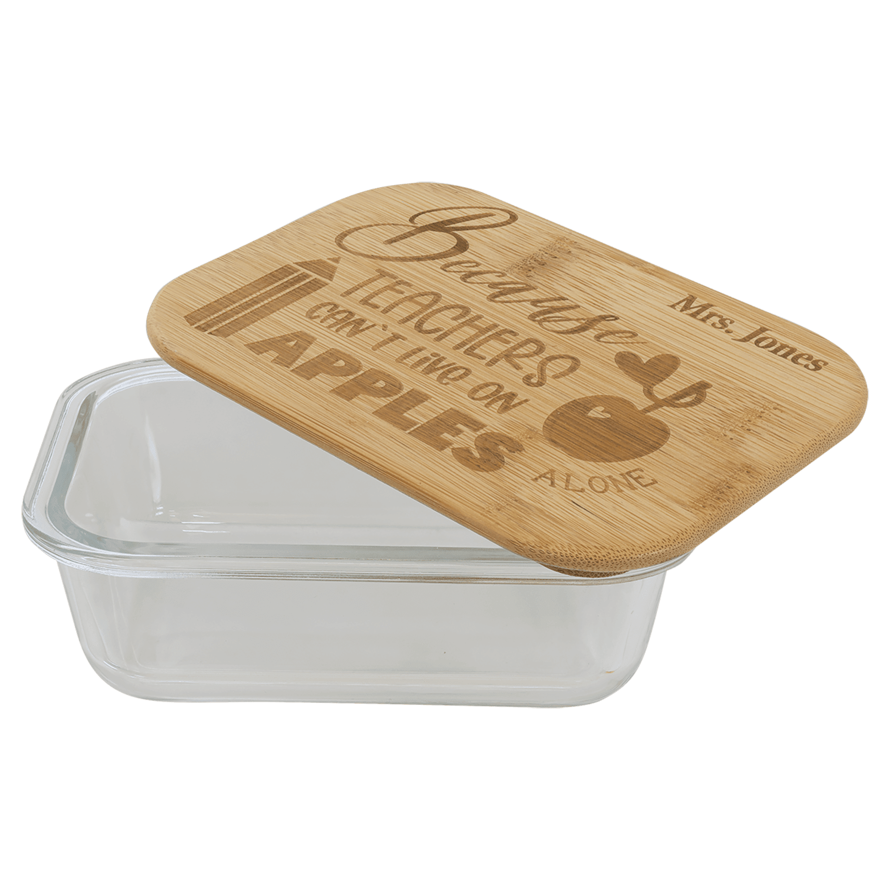 Rectangle Glass Container with Bamboo Lid - JDS