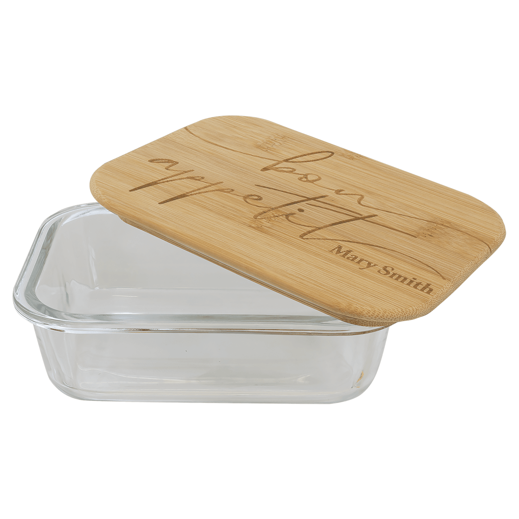 Rectangle Glass Container with Bamboo Lid - JDS