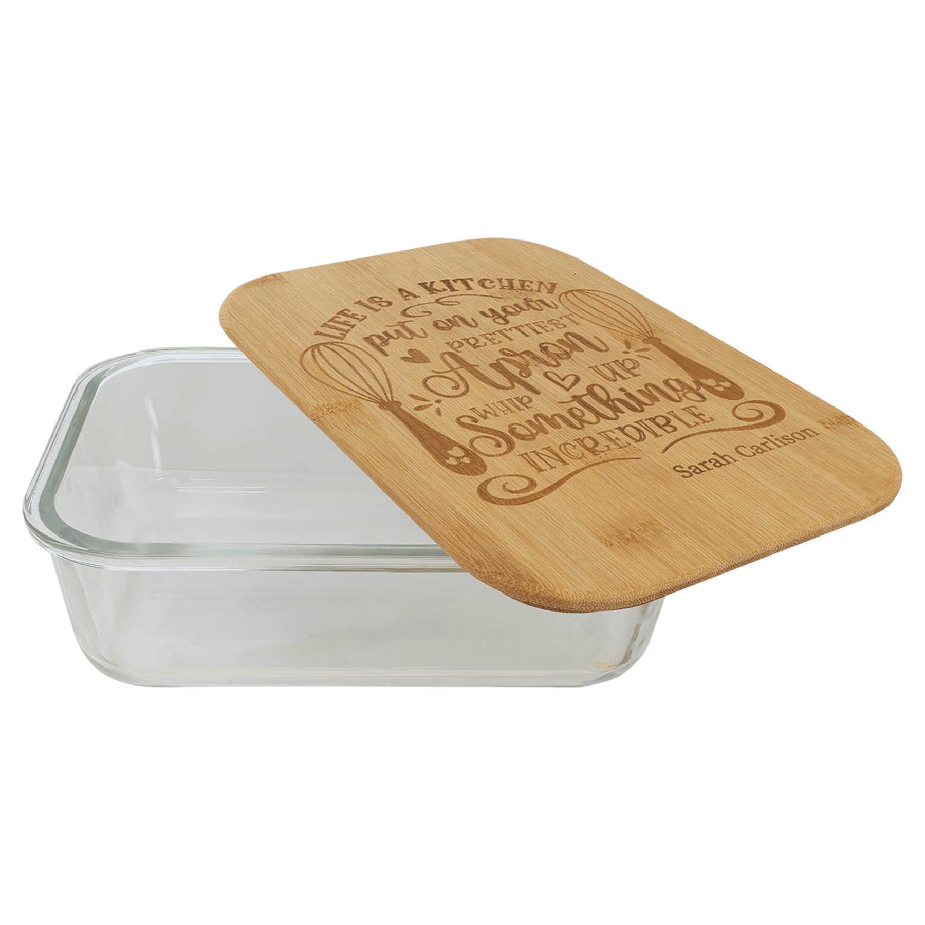 Rectangle Glass Container with Bamboo Lid - JDS