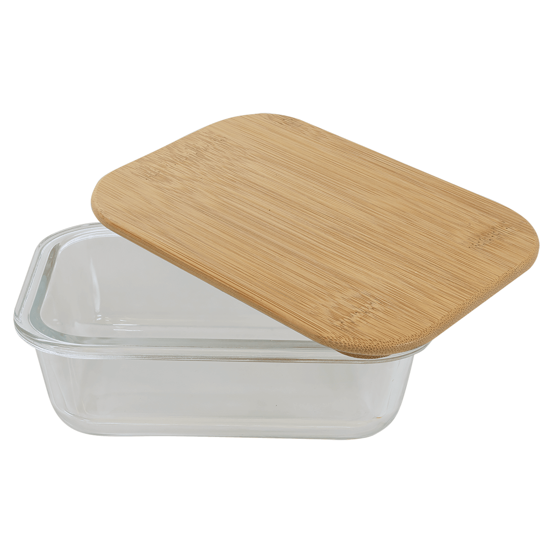 Rectangle Glass Container with Bamboo Lid - JDS