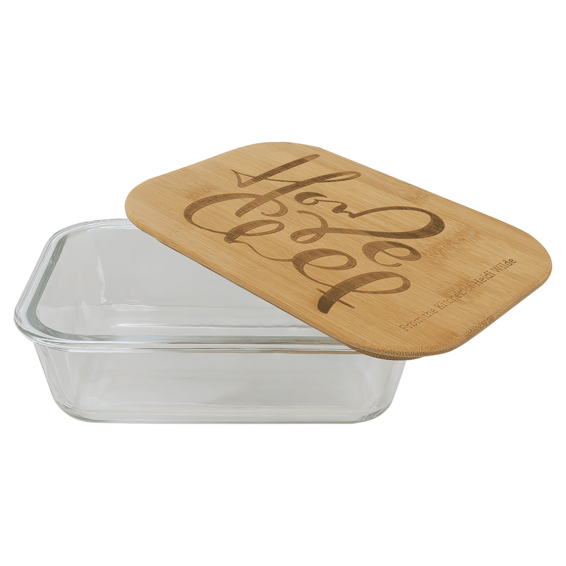 Rectangle Glass Container with Bamboo Lid - JDS