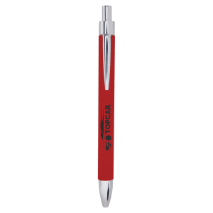 Red Laserable Leatherette Pen - LP464 - Austin Print Co.