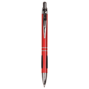Red with Silver Trim Laserable Pen with Gripper - LP823 - Austin Print Co.