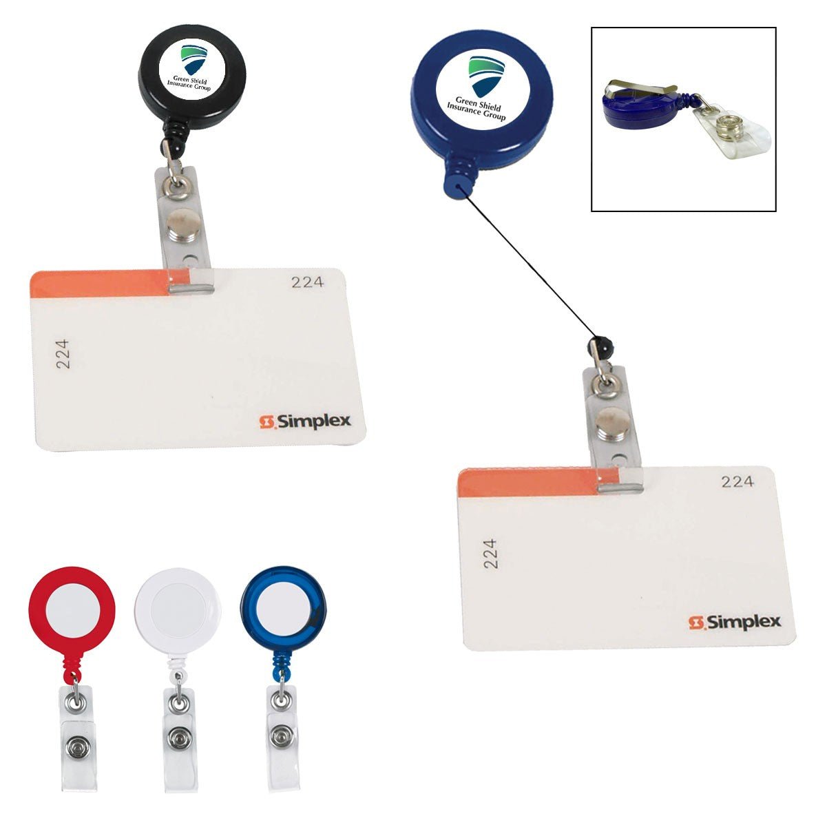 Retractable Badge Holder With Laminated Label - STS Brand
