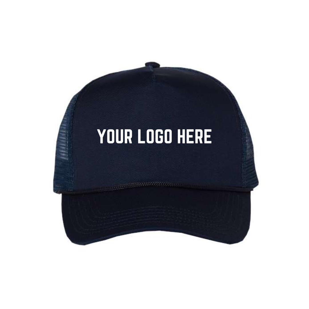 Same-Day Embroidered Hat – Valucap 8804H & Port Authority C608 | Black & Navy
