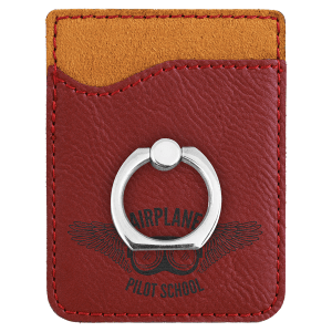 Rose Laserable Leatherette Phone Wallet with Silver Ring - GFT1126 - Austin Print Co.