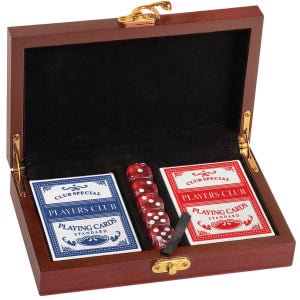 Rosewood Finish Card and Dice Set - CRD01 - Austin Print Co.
