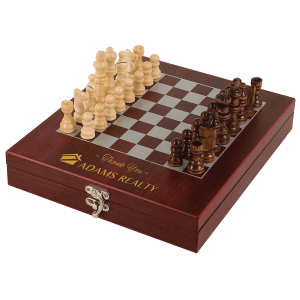 Rosewood Finish Chess Set - CHES01A - Austin Print Co.