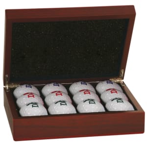 Rosewood Finish Golf Ball Box (balls not included) - GLF02 - Austin Print Co.