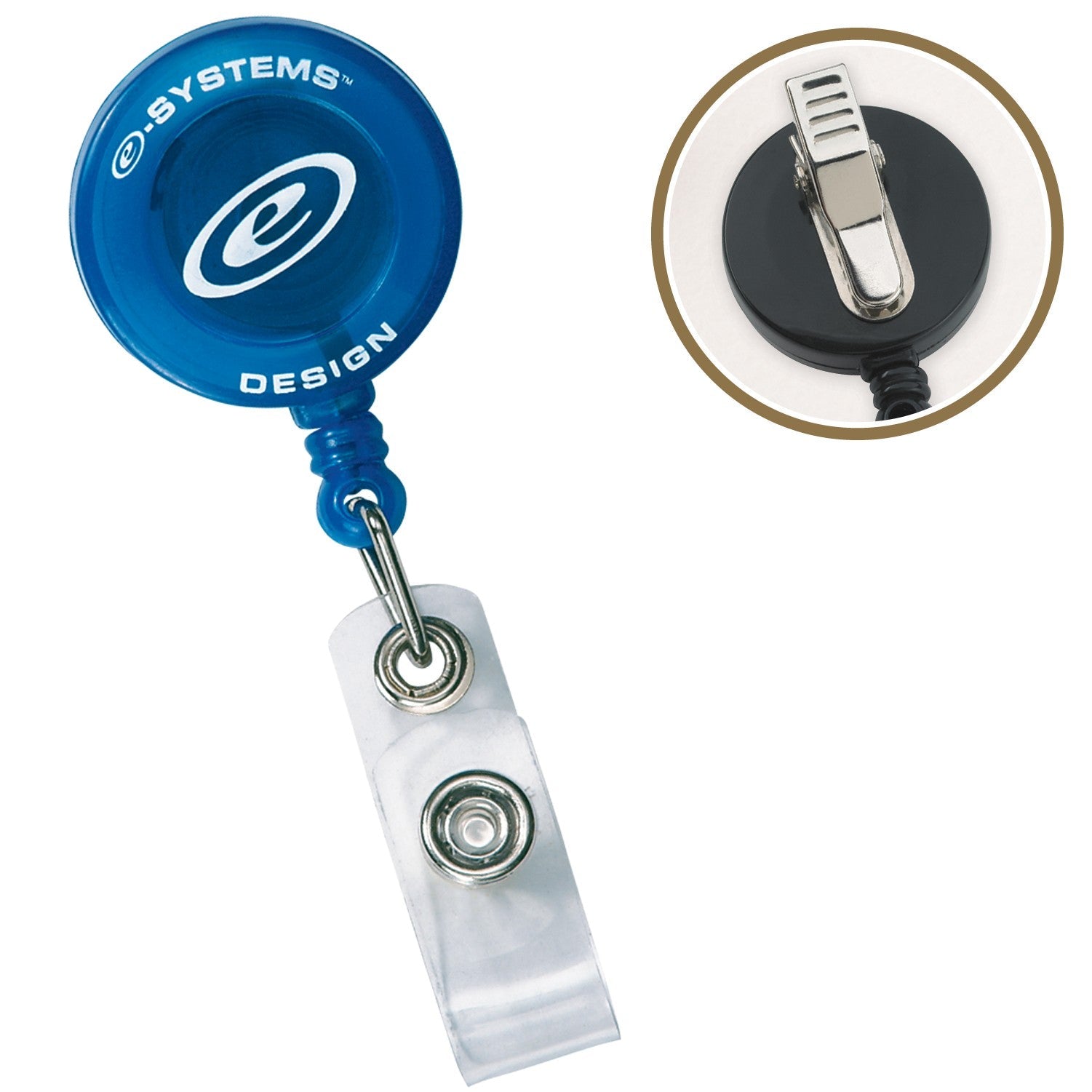 Round Badge Reel w/Alligator Clip - Austin Print Co