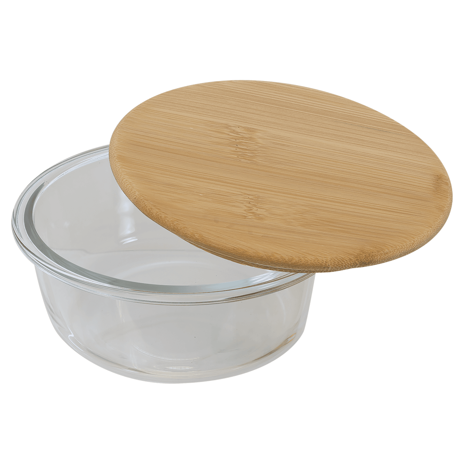 Round Glass Container with Bamboo Lid - JDS