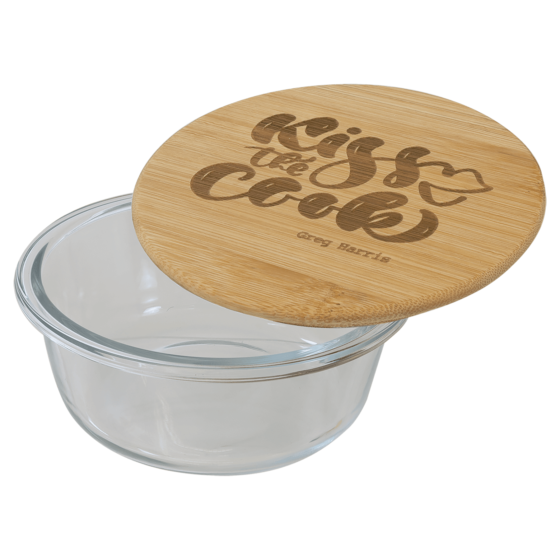 Round Glass Container with Bamboo Lid - JDS