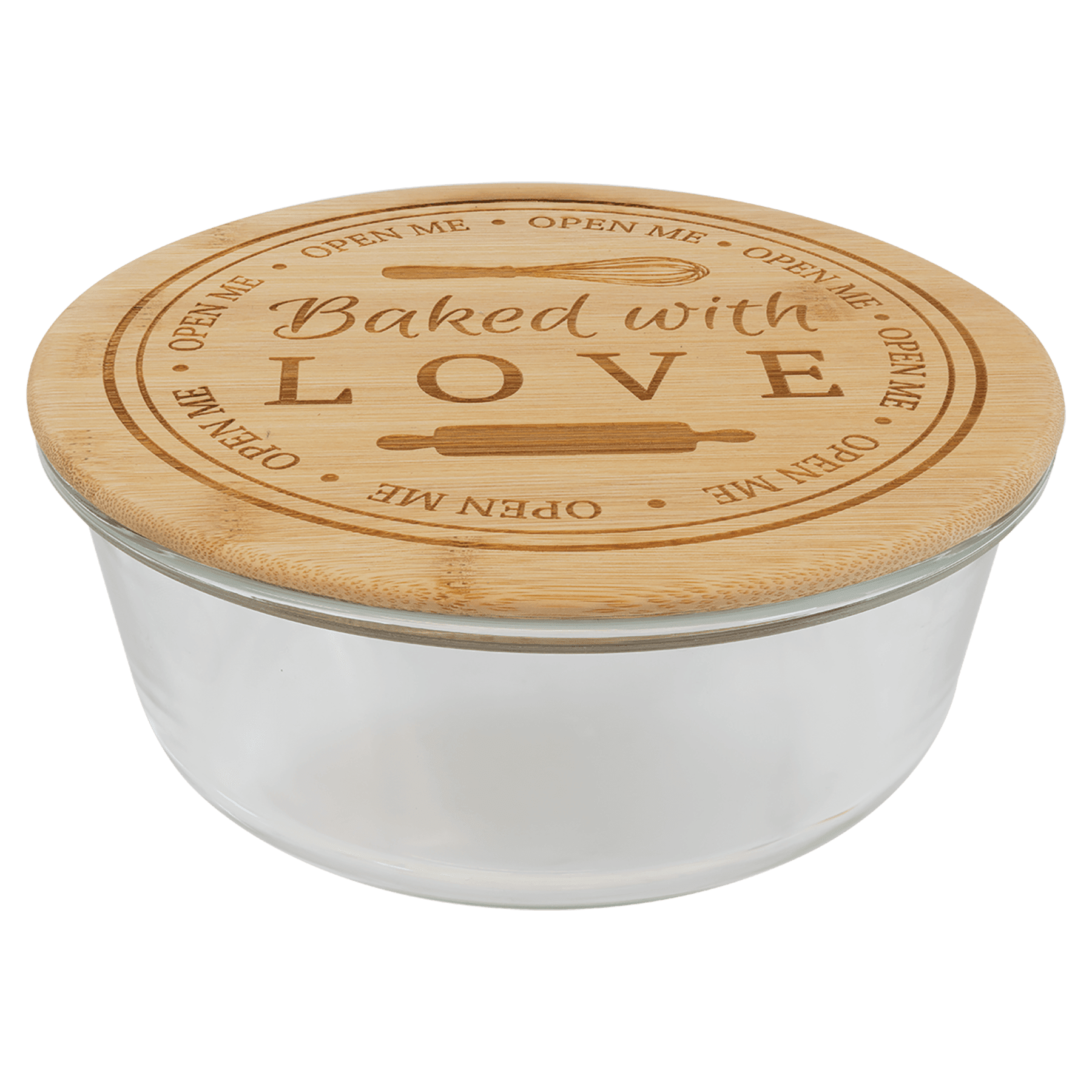 Round Glass Container with Bamboo Lid - JDS