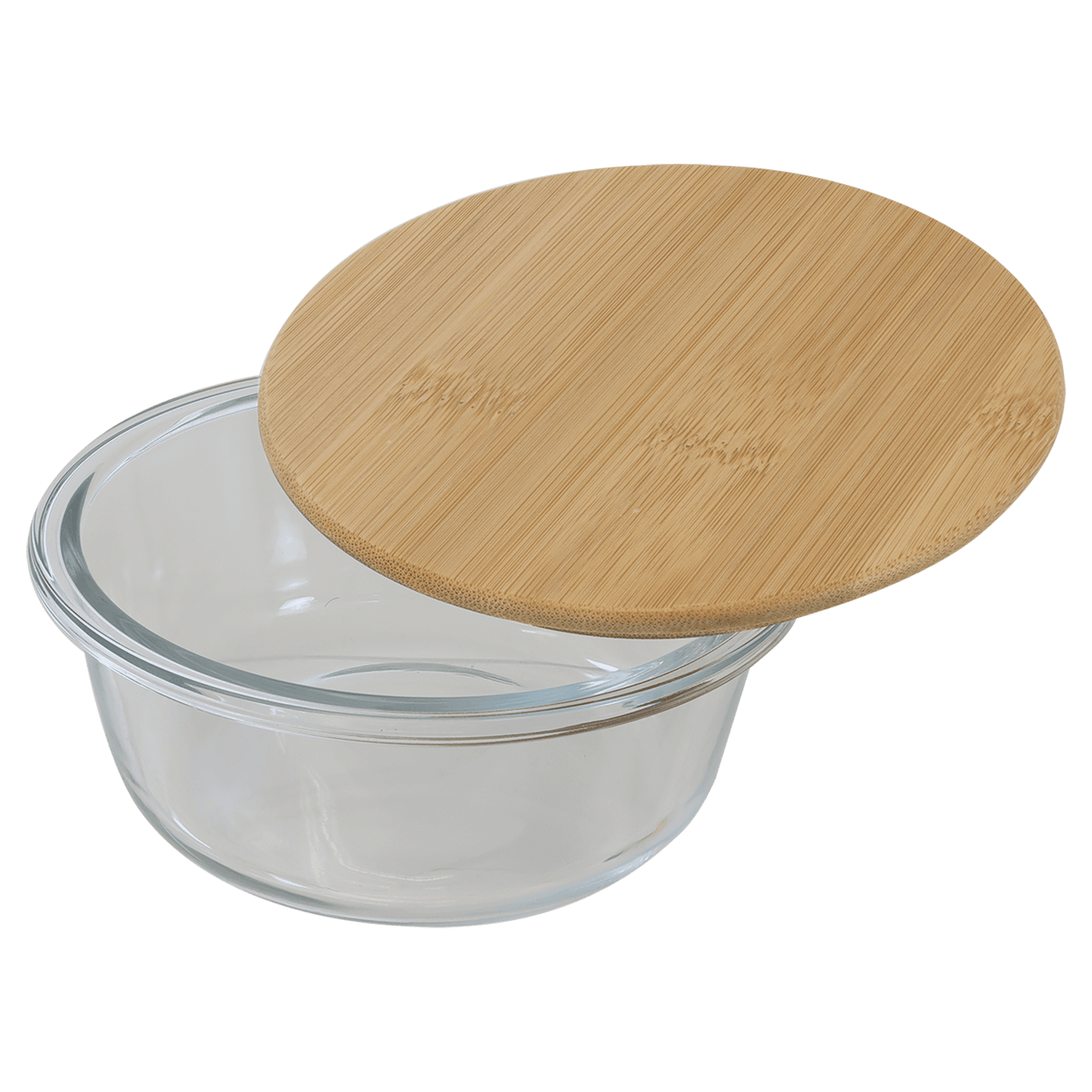 Round Glass Container with Bamboo Lid - JDS