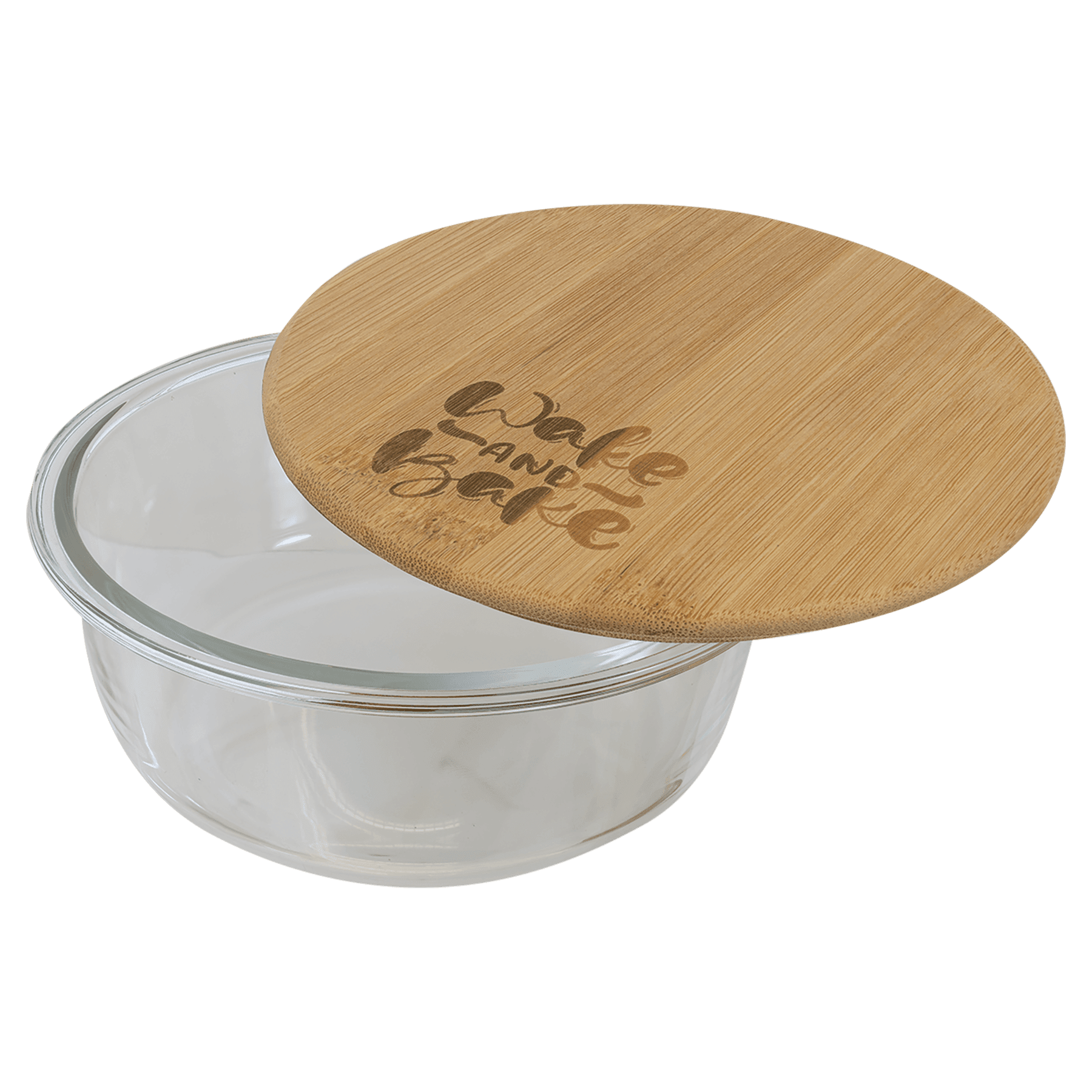 Round Glass Container with Bamboo Lid - JDS
