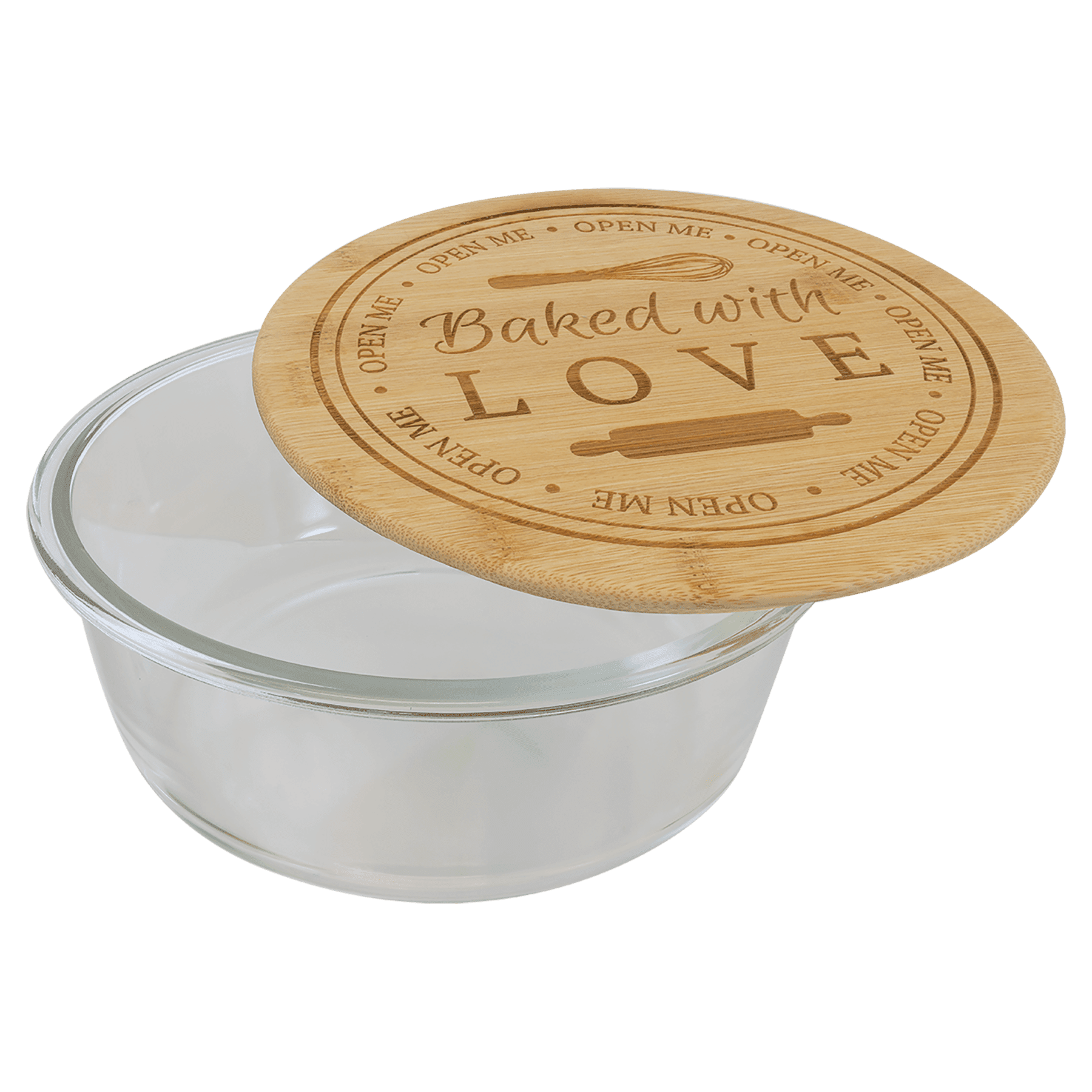 Round Glass Container with Bamboo Lid - JDS