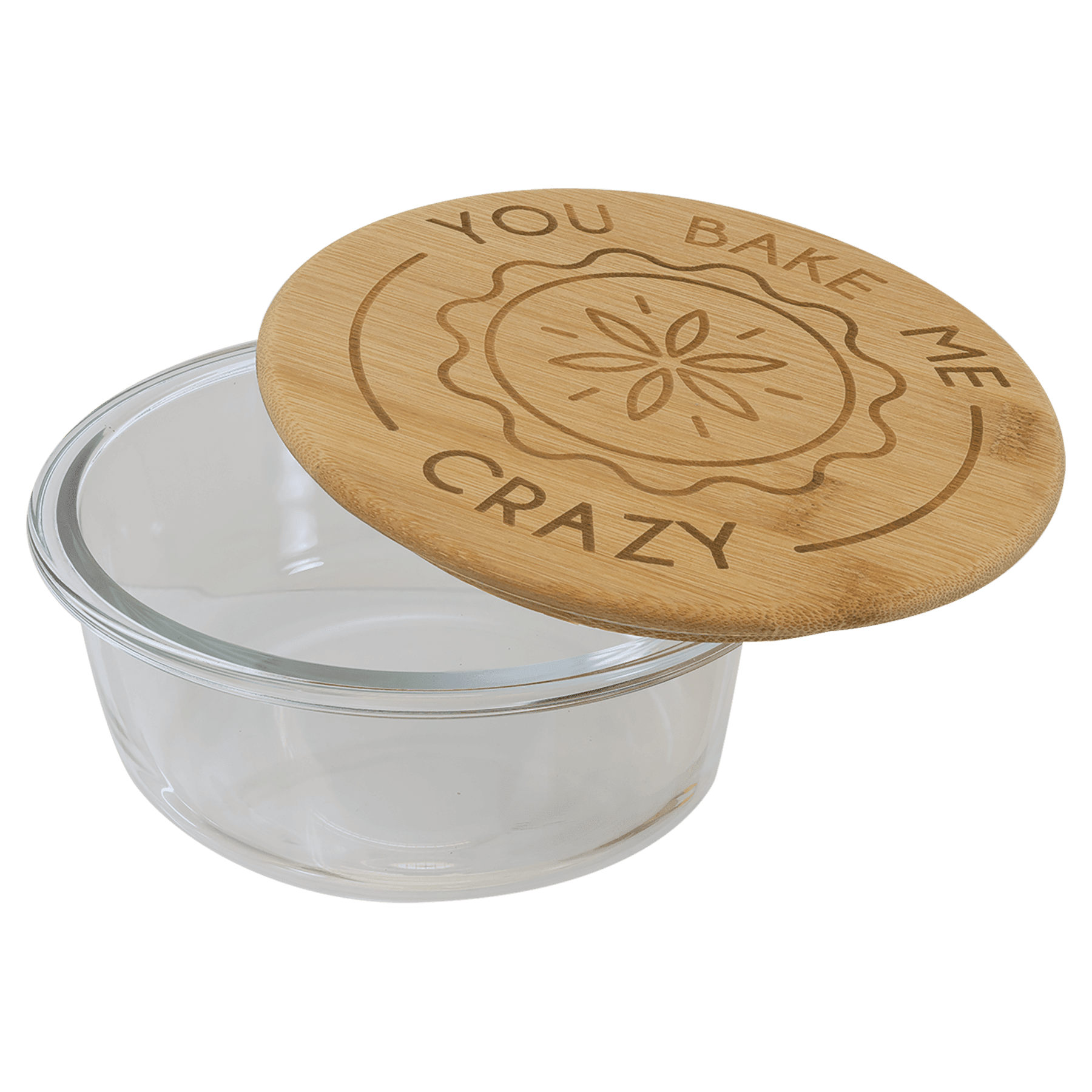 Round Glass Container with Bamboo Lid - JDS