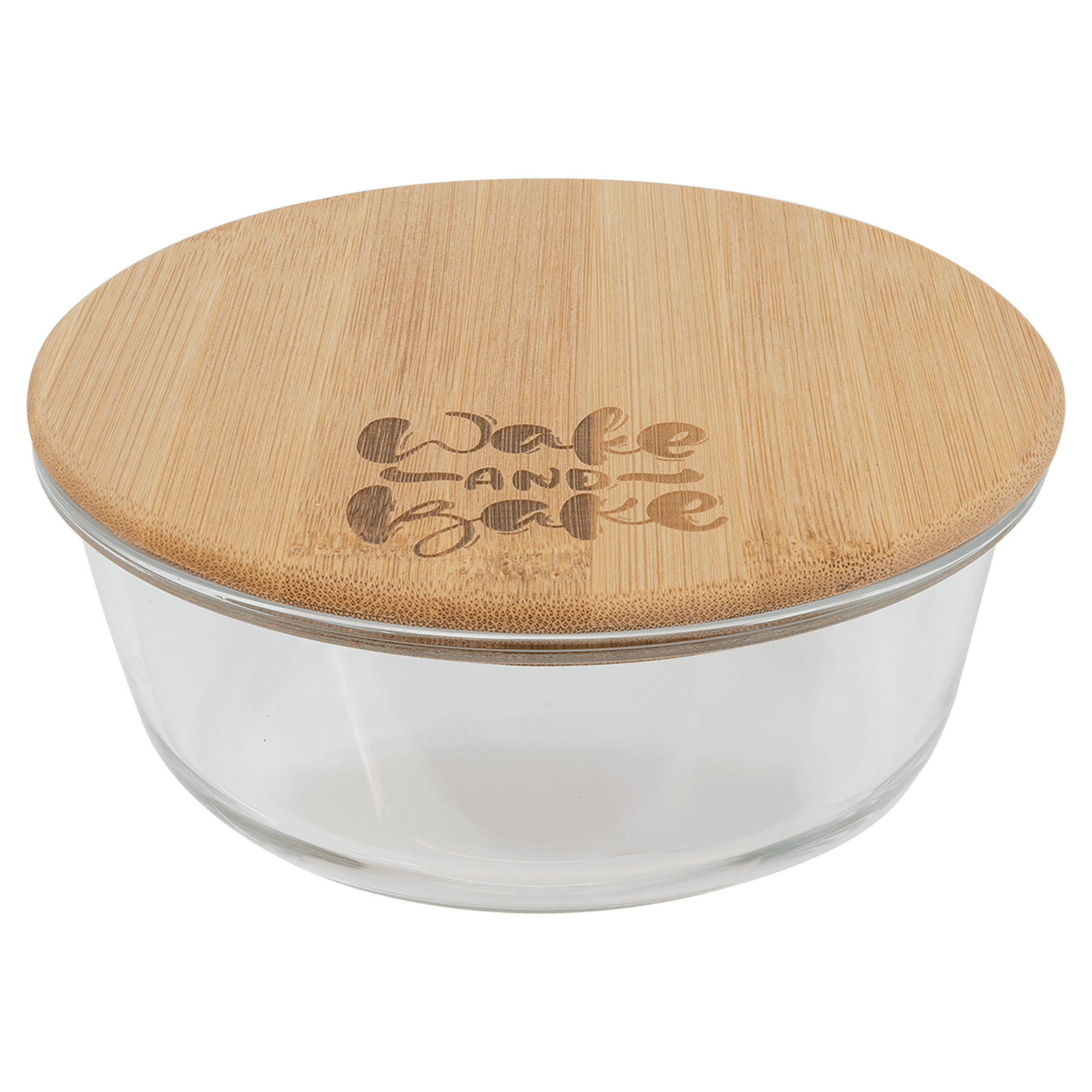 Round Glass Container with Bamboo Lid - JDS