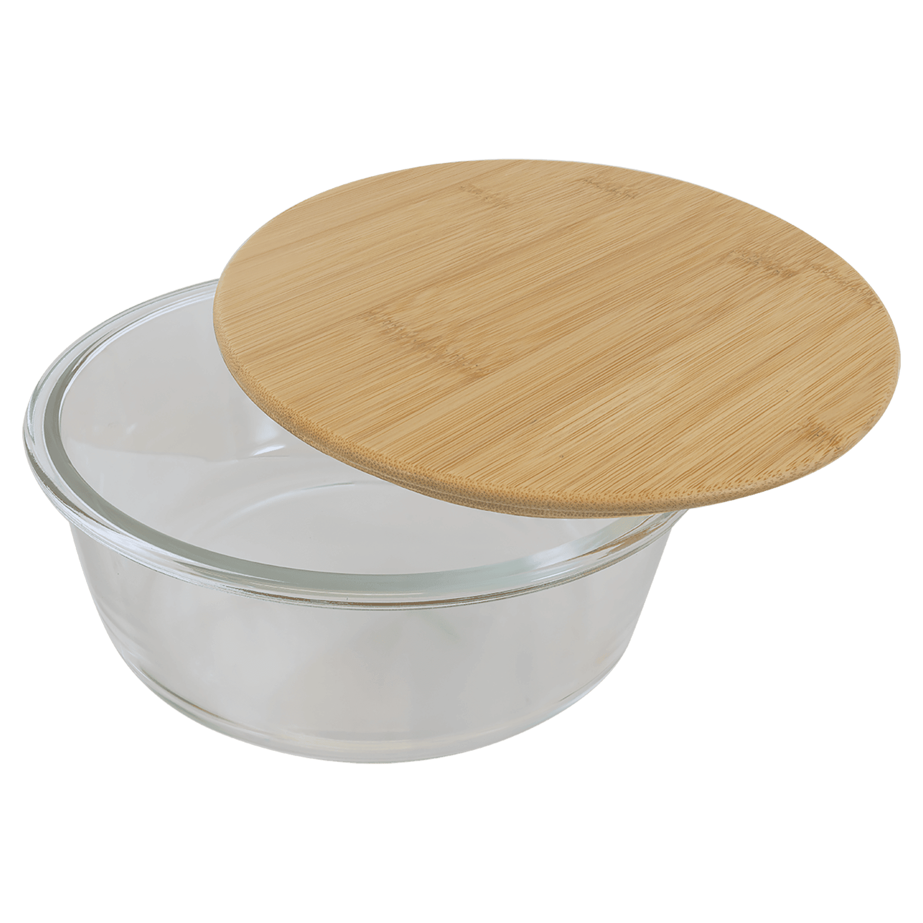 Round Glass Container with Bamboo Lid - JDS