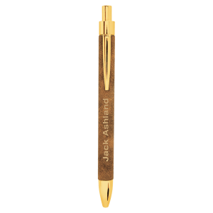 Rustic/Gold Laserable Leatherette Pen - LP460 - Austin Print Co.