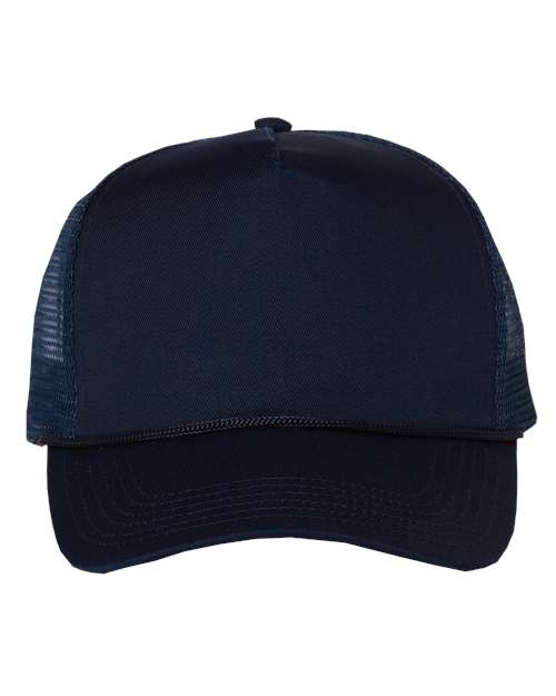 Same - Day Embroidered Hat – Valucap 8804H & Port Authority C608 | Black & Navy - Valucap
