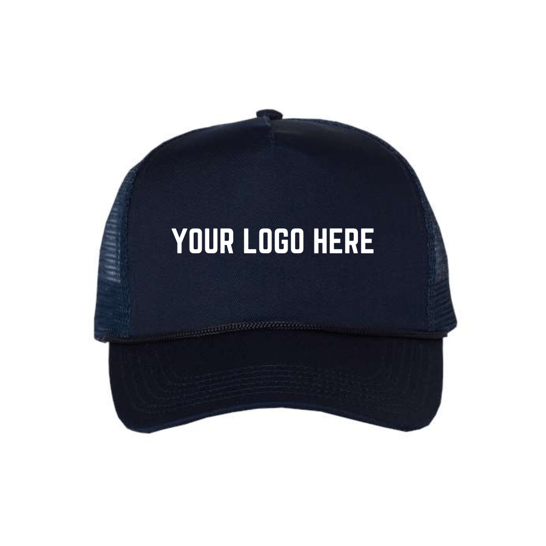 Same - Day Embroidered Hat – Valucap 8804H & Port Authority C608 | Black & Navy - Valucap