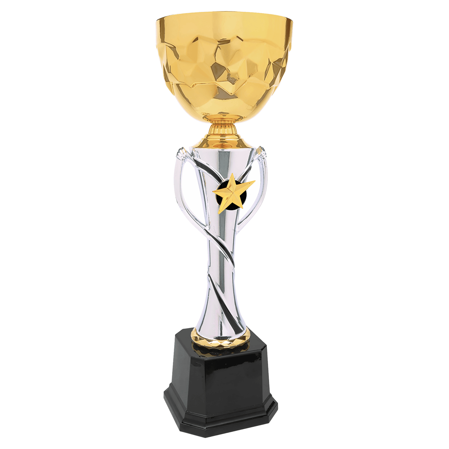 Silver/Gold Spiral Completed Metal Cup Trophy - JDS