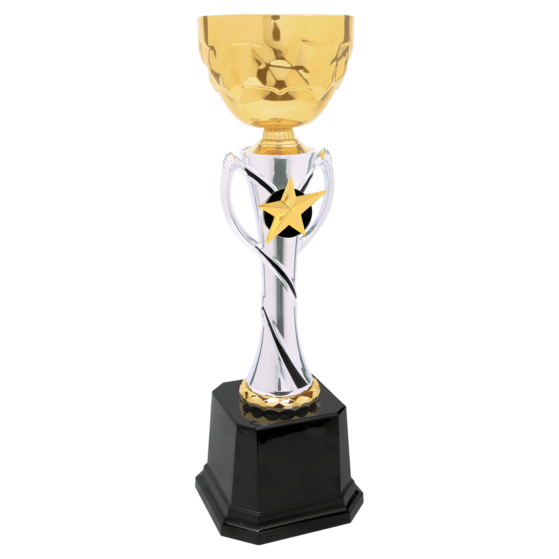 Silver/Gold Spiral Completed Metal Cup Trophy - JDS