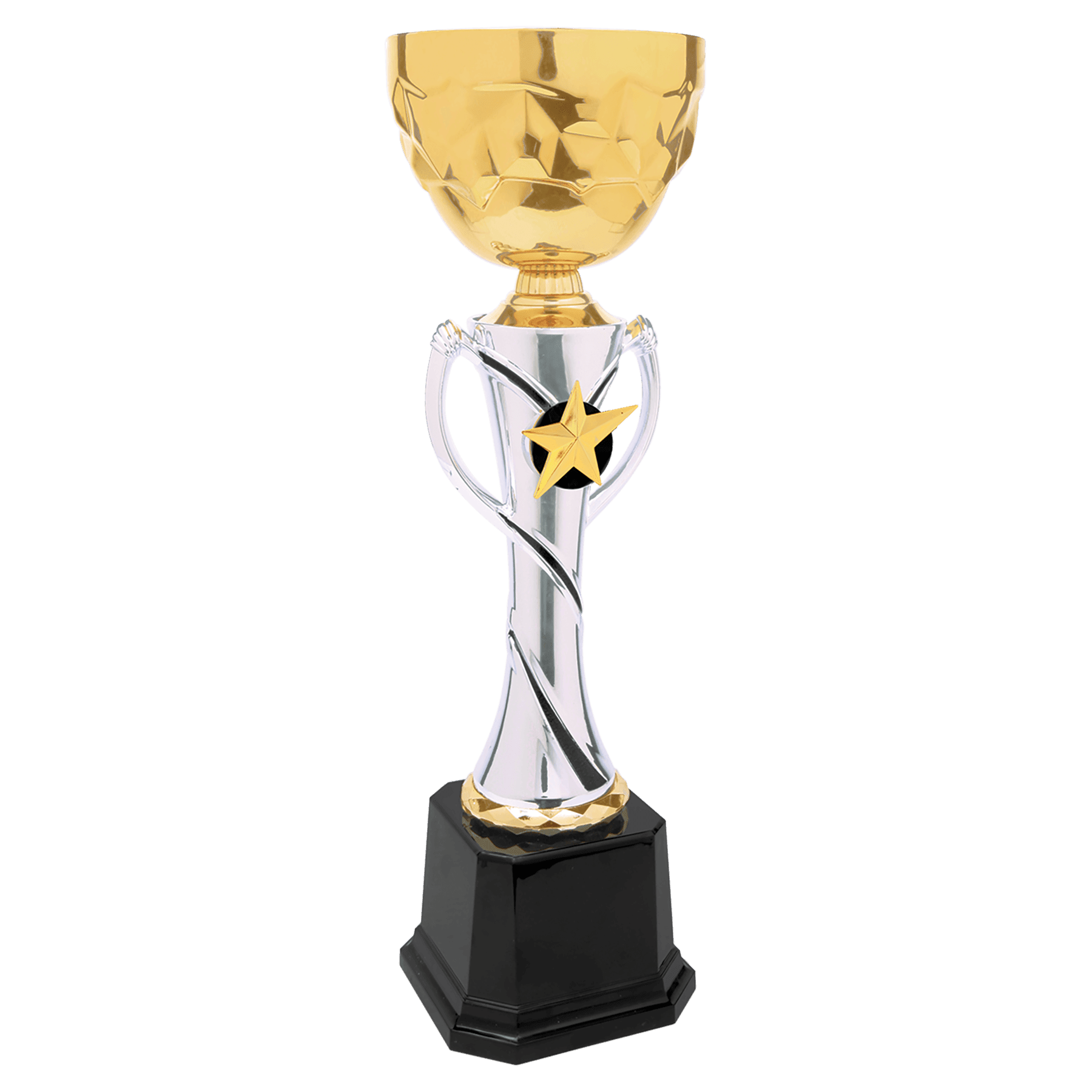 Silver/Gold Spiral Completed Metal Cup Trophy - JDS