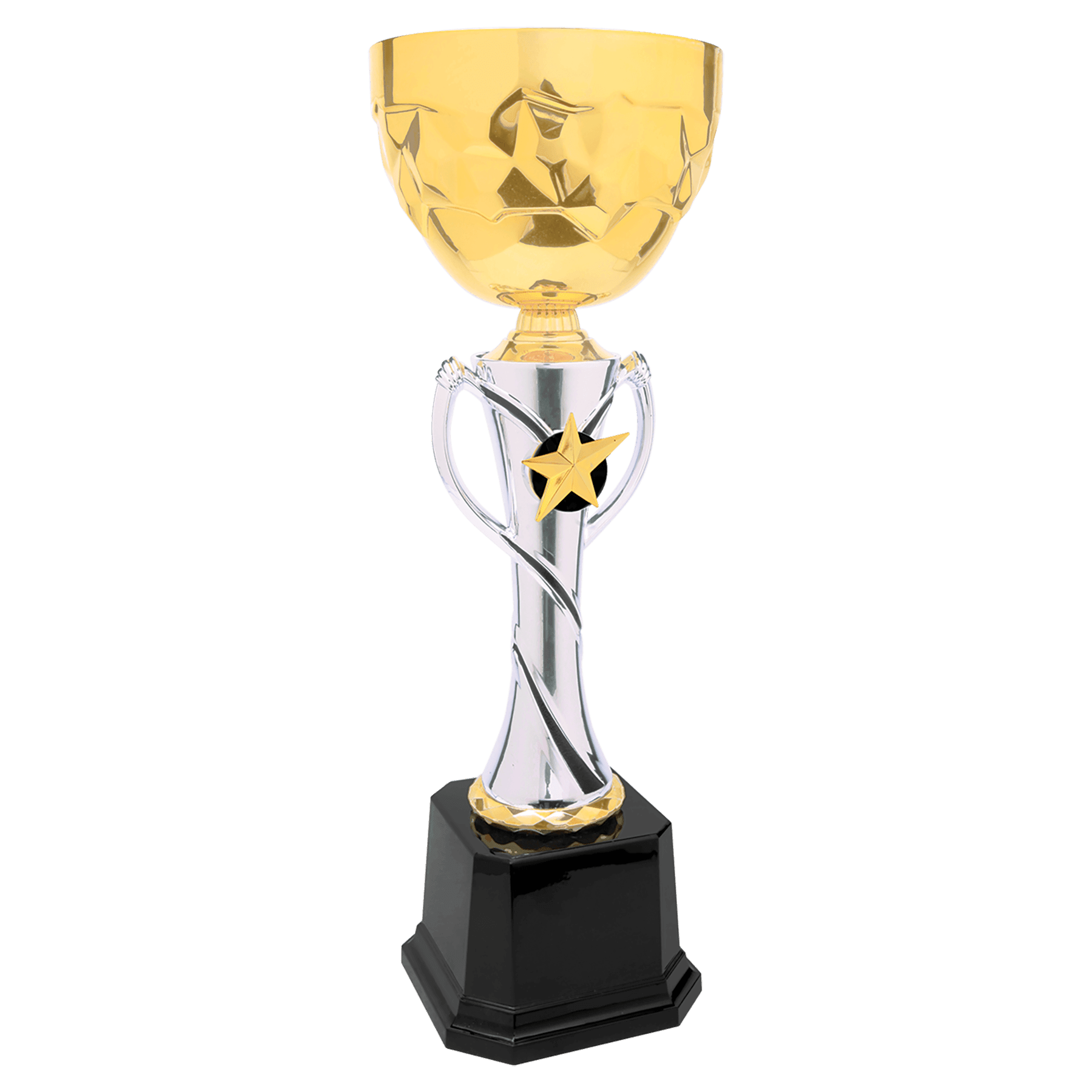 Silver/Gold Spiral Completed Metal Cup Trophy - JDS
