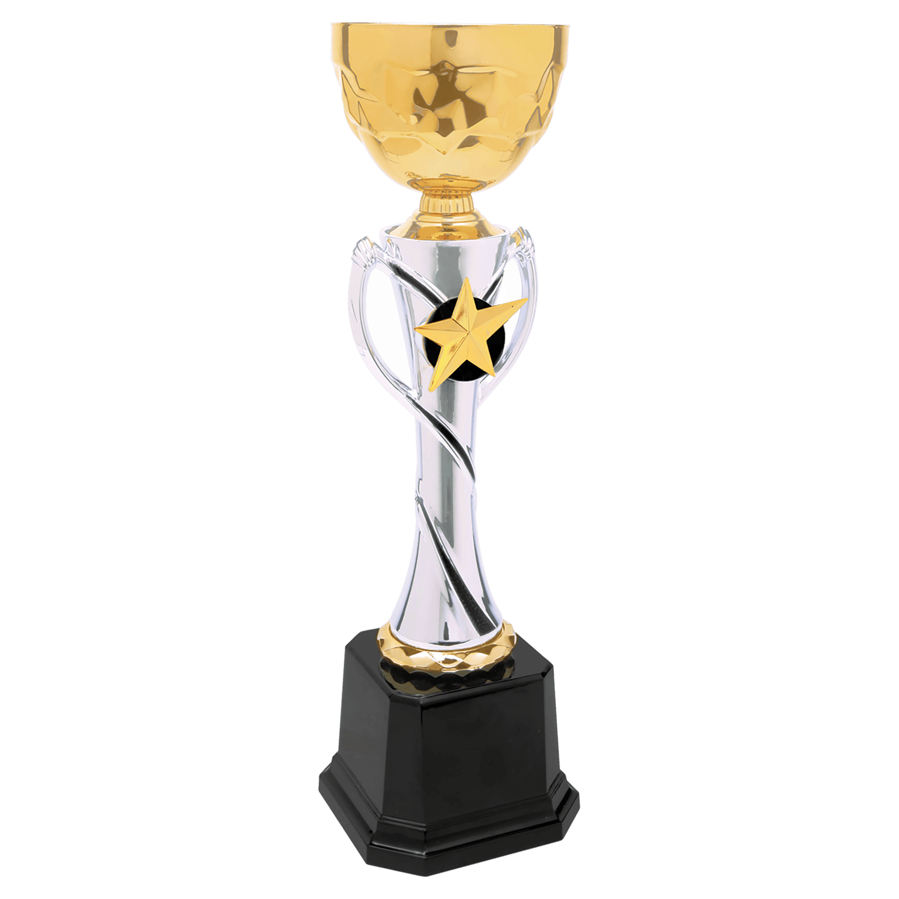 Silver/Gold Spiral Completed Metal Cup Trophy - JDS
