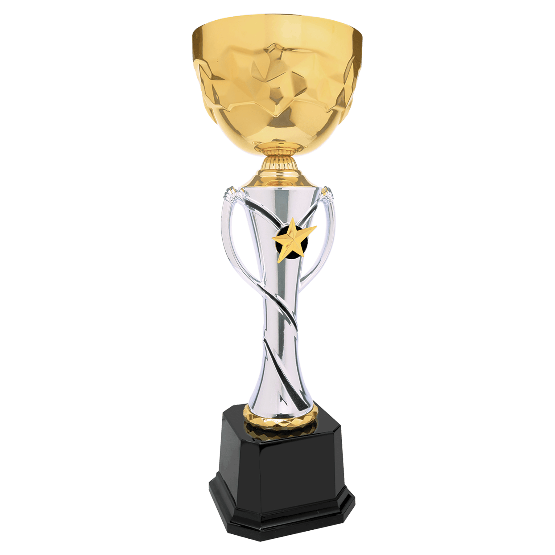 Silver/Gold Spiral Completed Metal Cup Trophy - JDS