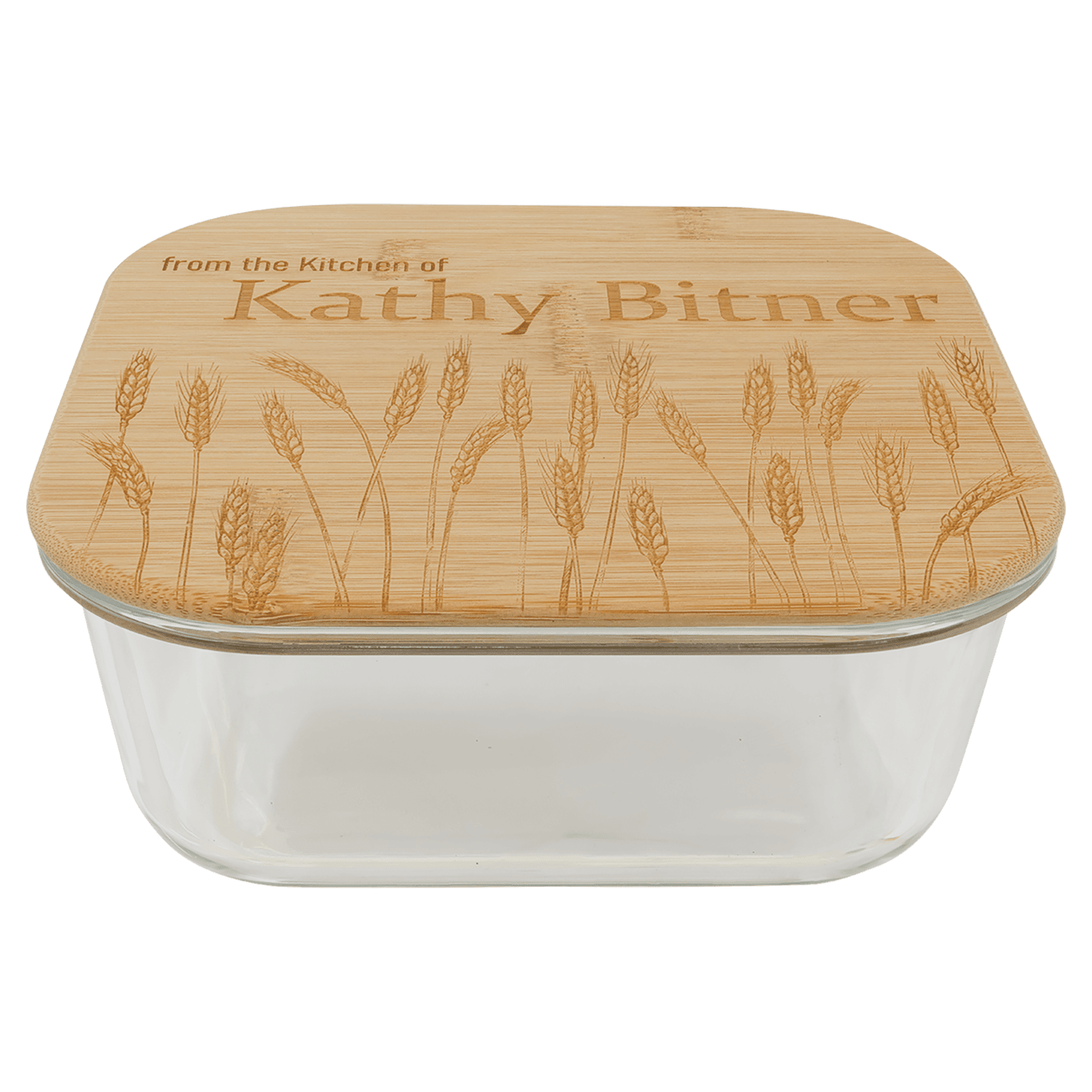 Square Glass Container with Bamboo Lid - JDS