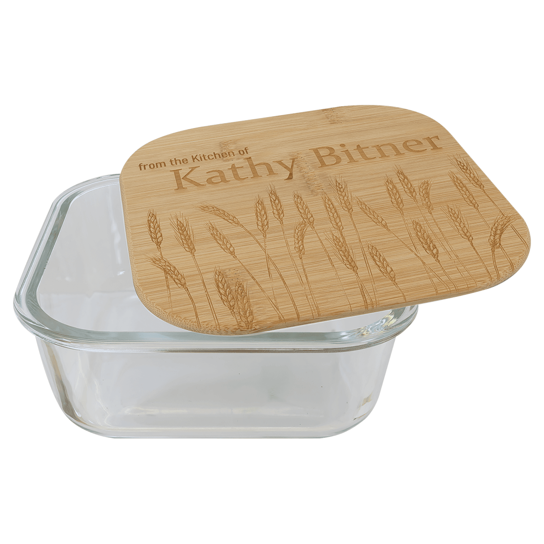 Square Glass Container with Bamboo Lid - JDS