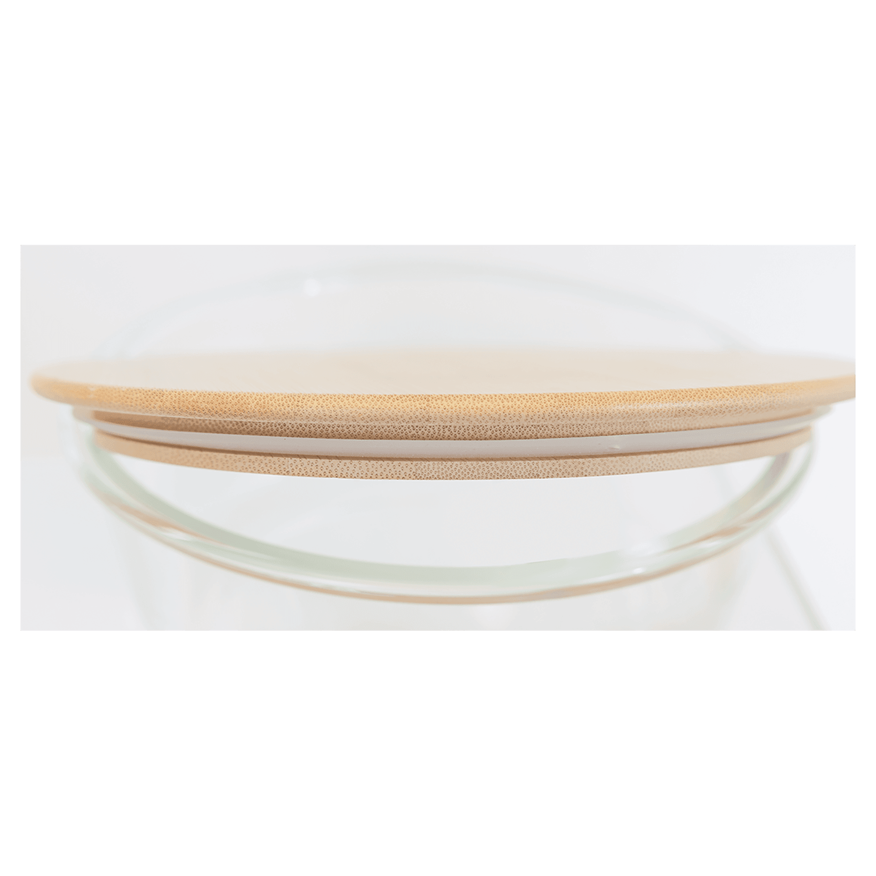 Square Glass Container with Bamboo Lid - JDS