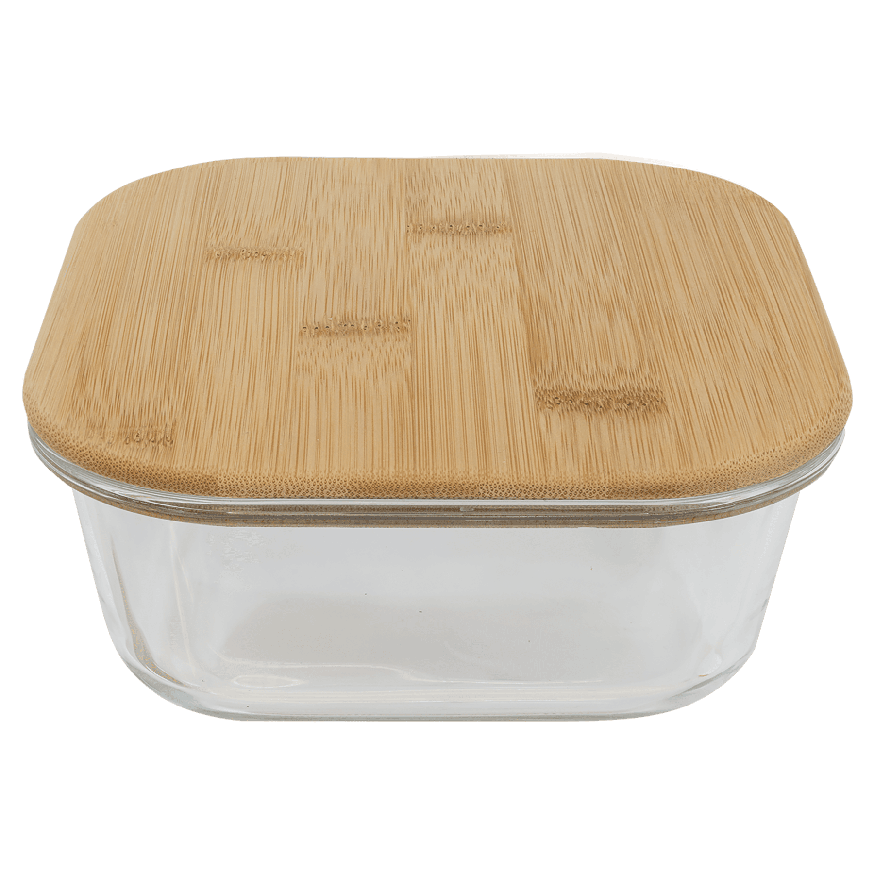 Square Glass Container with Bamboo Lid - JDS
