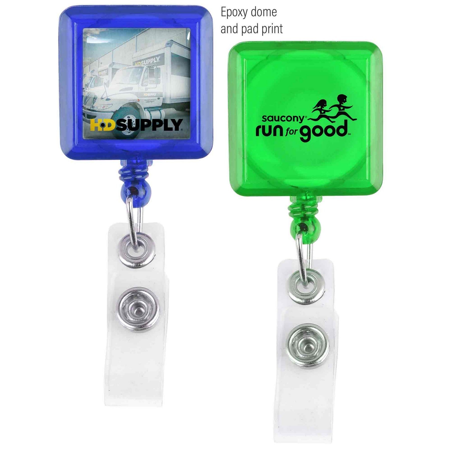 Square - Shaped Retractable Badge Holder - STS Brand
